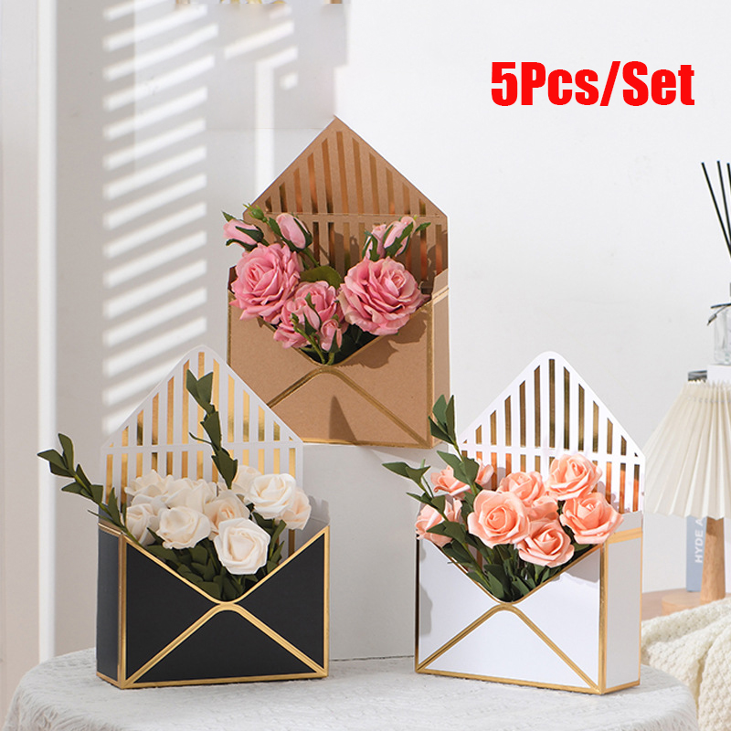 Florist Supply House - 5Pcs Creative Envelope Flower Boxes Hand-folded
