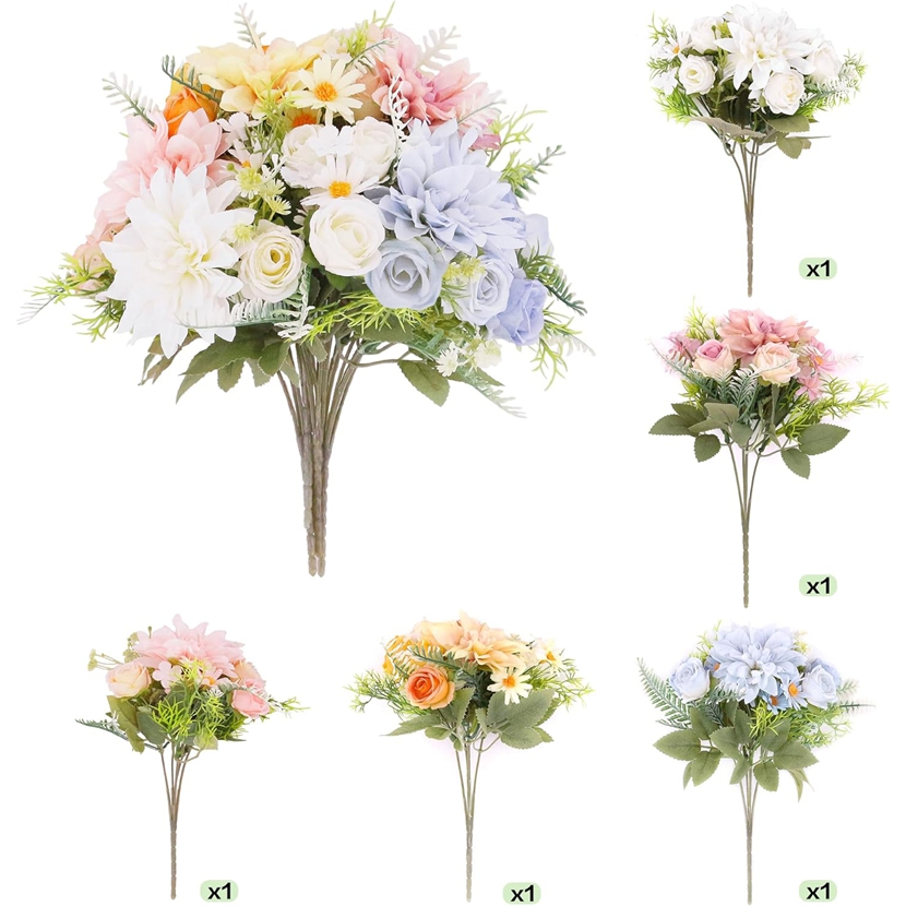 Baby Breath Dried - 2/5PCS Artificial Rose Flowers Wedding Home