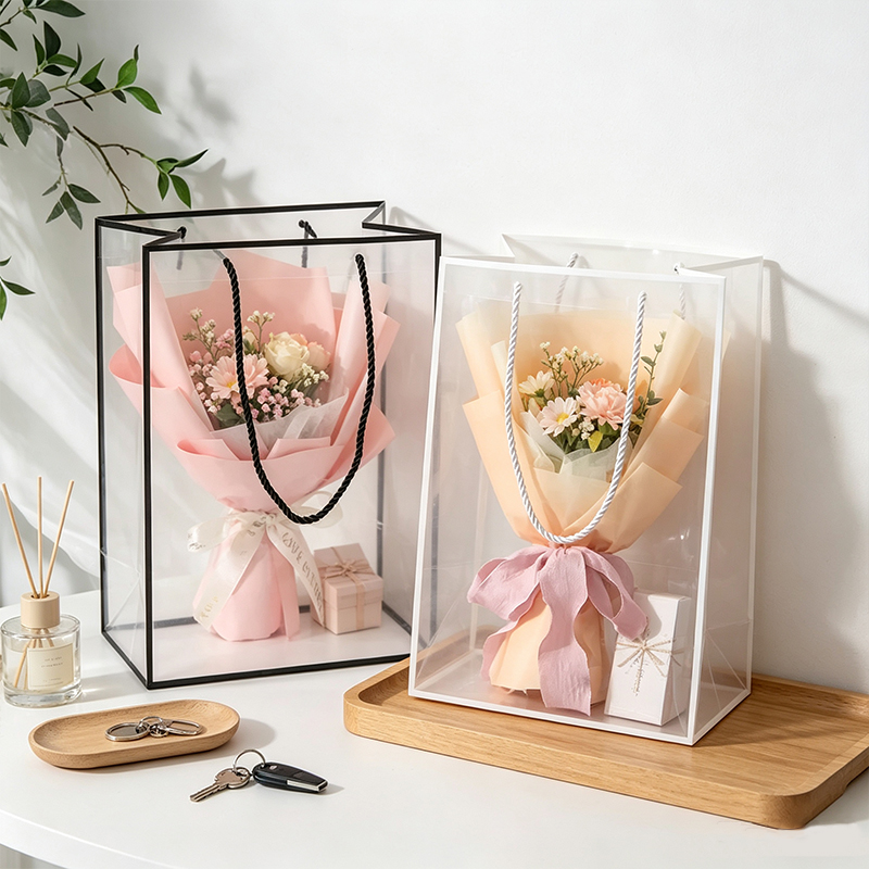 Florist Supply House - 1/3/10PCS Transparent Plastic Bag Flower Florist