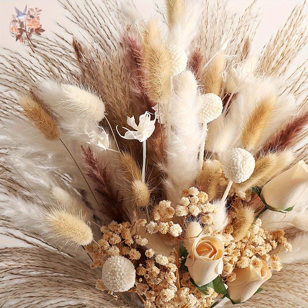 80Pcs Artificial Dried Flowers - Baby Breath Dried ulasan dan harga