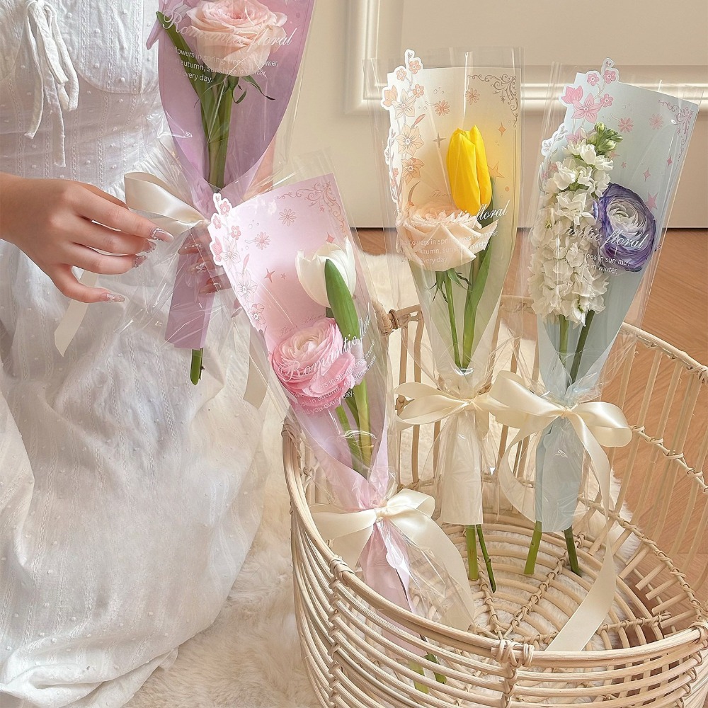 10Pcs Transparent Flower Packa - Florist Supply House ulasan dan harga