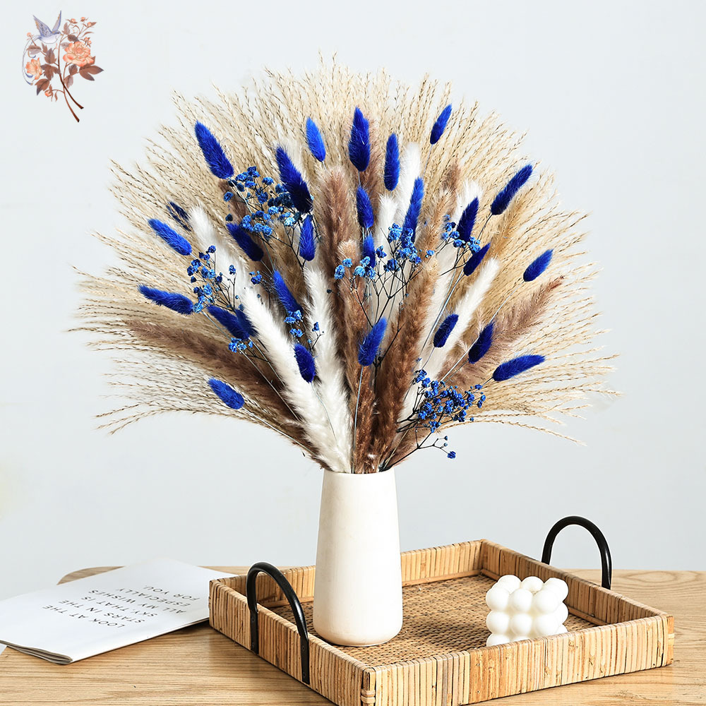 70 Stem Blue Fluffly Rabbit Ta - Florist Supp ulasan dan harga