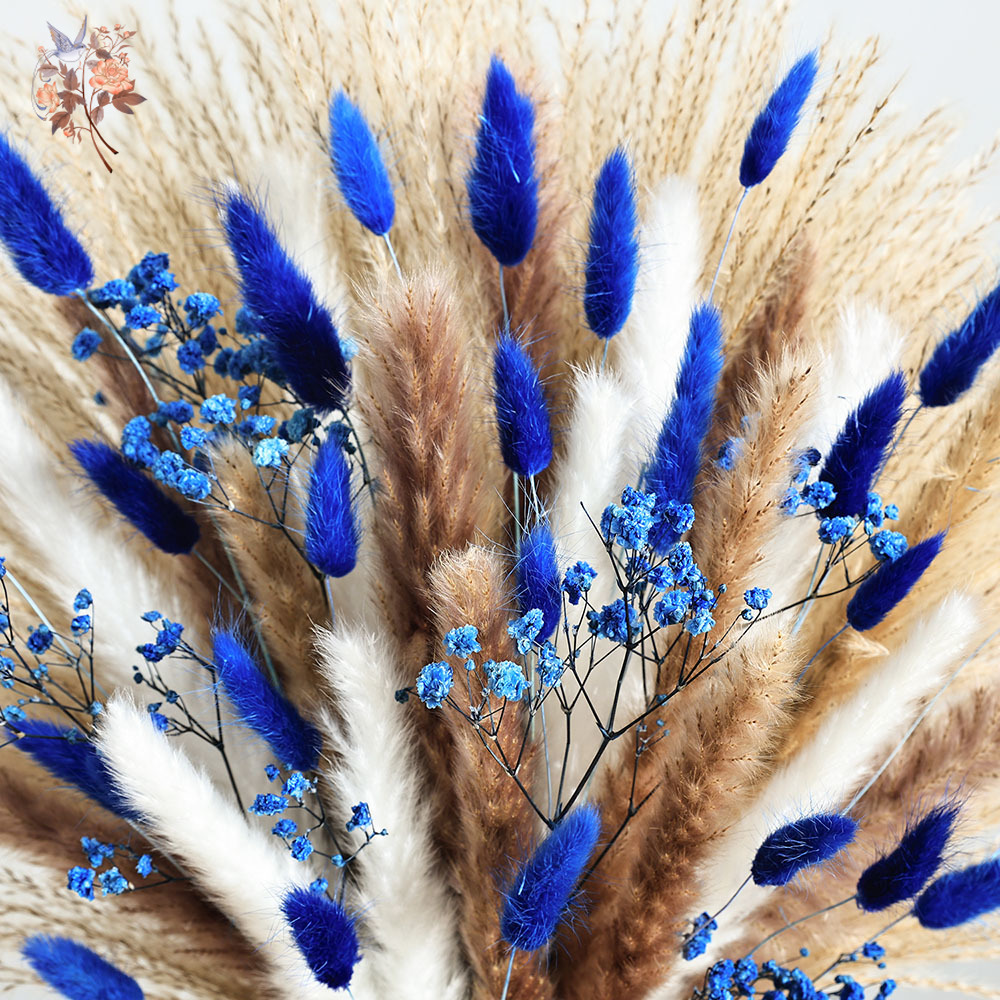 70 Stem Blue Fluffly Rabbit Ta - Florist Supp ulasan dan harga