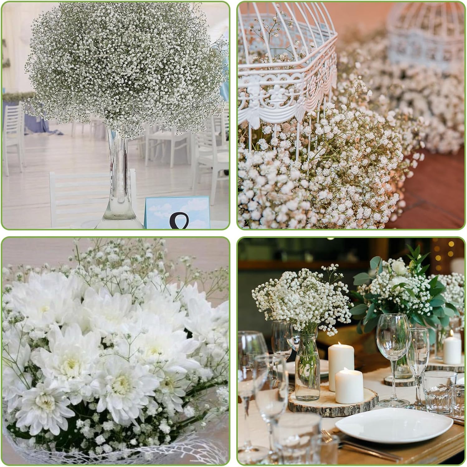 20/50pcs Artificial Plastic Fl - Baby Breath Dried ulasan dan harga