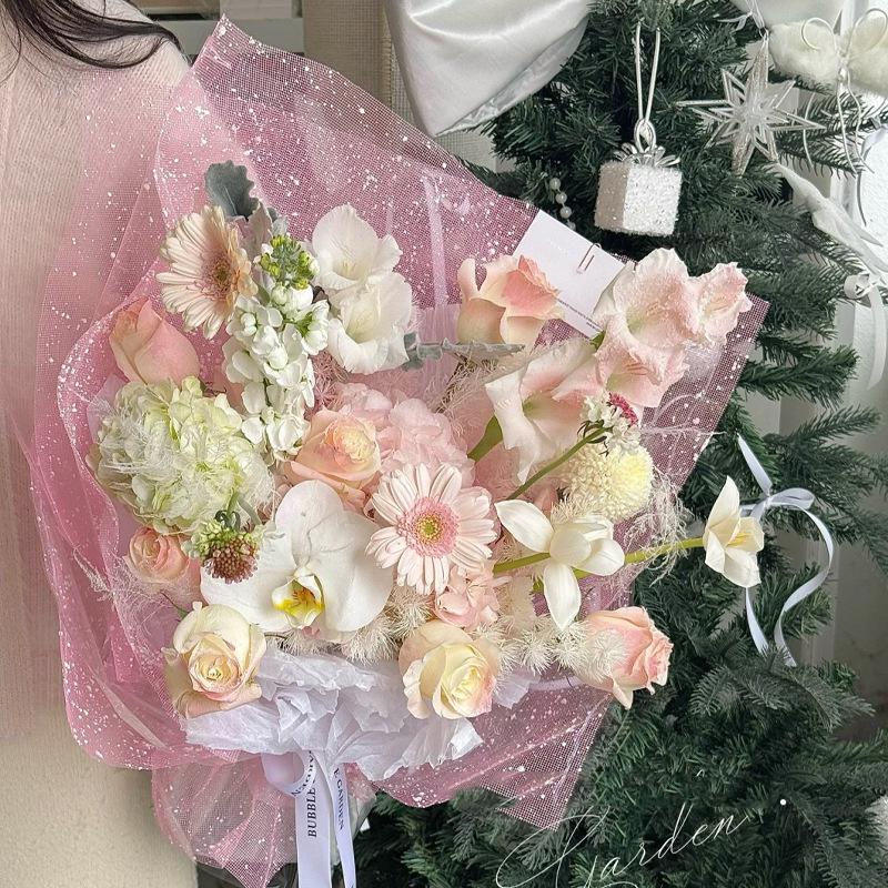 Snowflake Yarn Wrapping Mesh P - Florist Supply Paper ulasan dan harga