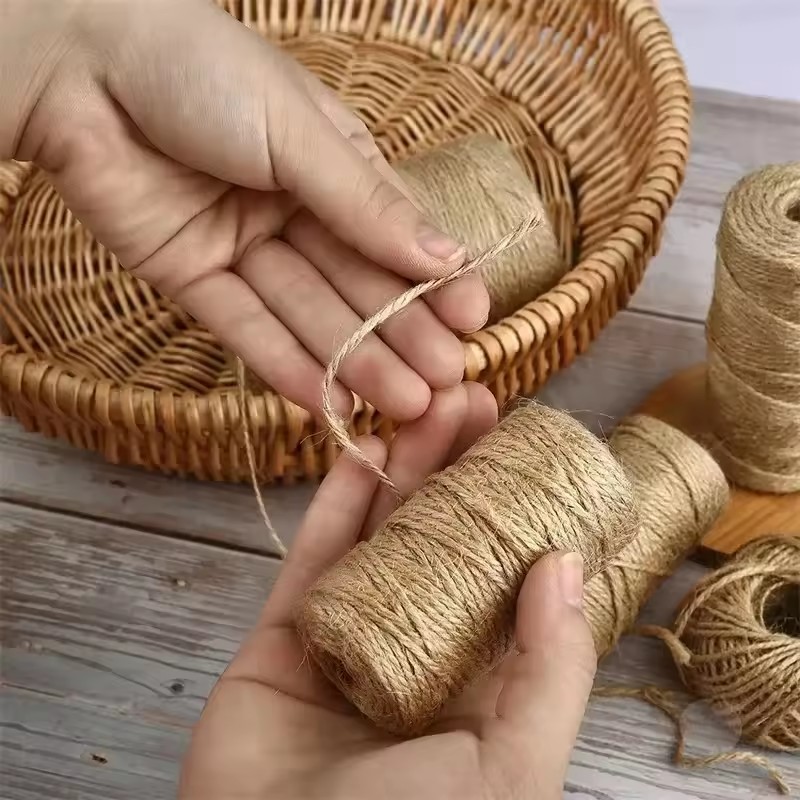 100M Natural Vintage Jute Rope - Twine Jute Natural ulasan dan harga