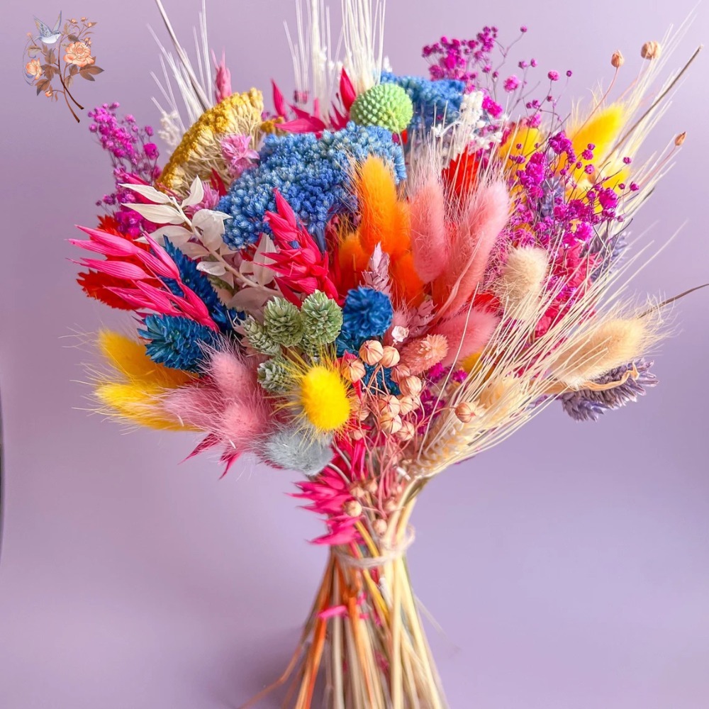 Colorful Dried Flowers Wedding - Baby Breath Dried ulasan dan harga