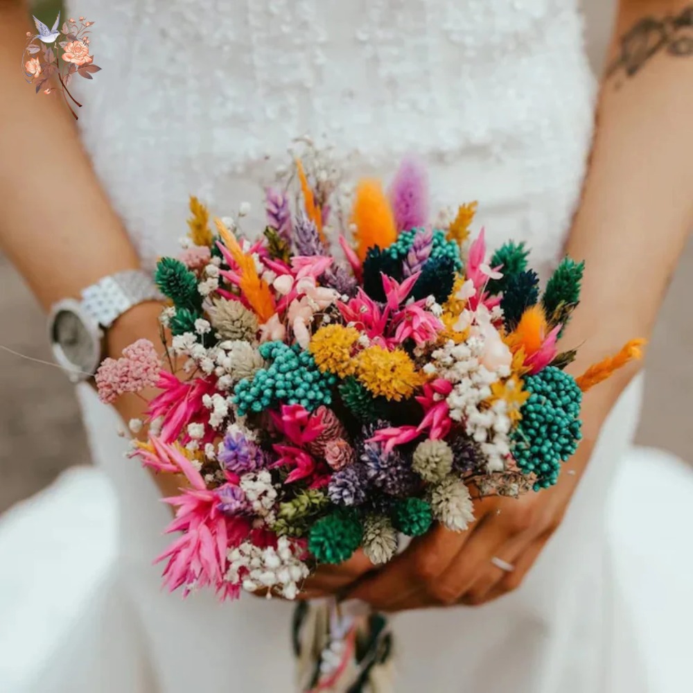 Colorful Dried Flowers Wedding - Baby Breath Dried ulasan dan harga