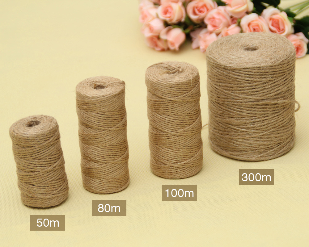 50/80/100Meters Natural Vintag - Twine Jute Natural ulasan dan harga