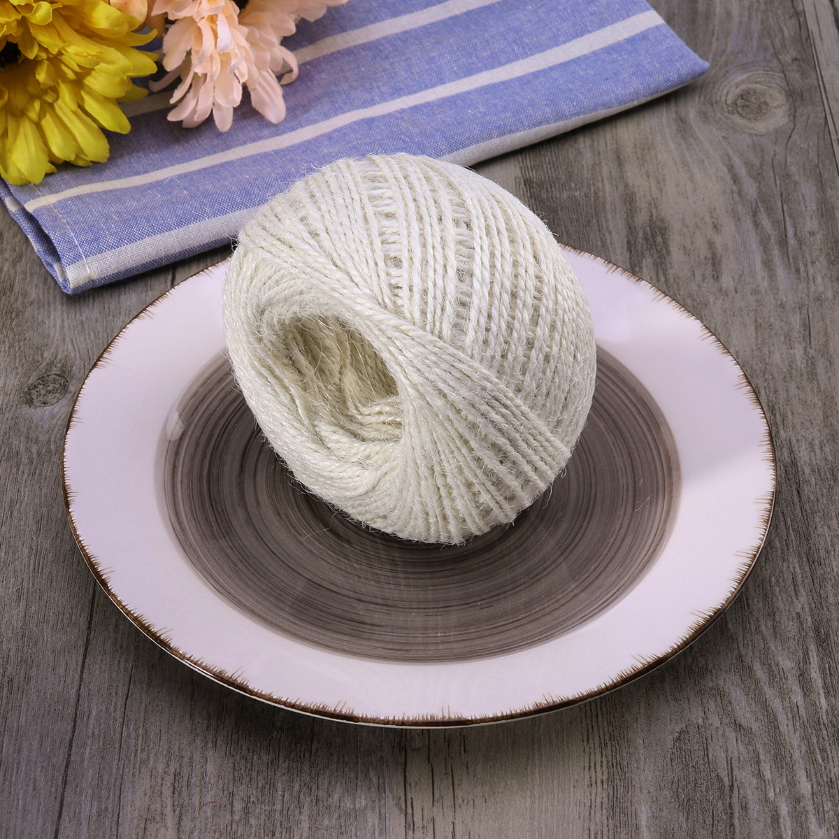 Natural Jute Cord Twine Rope f - Twine Jute Natural ulasan dan harga