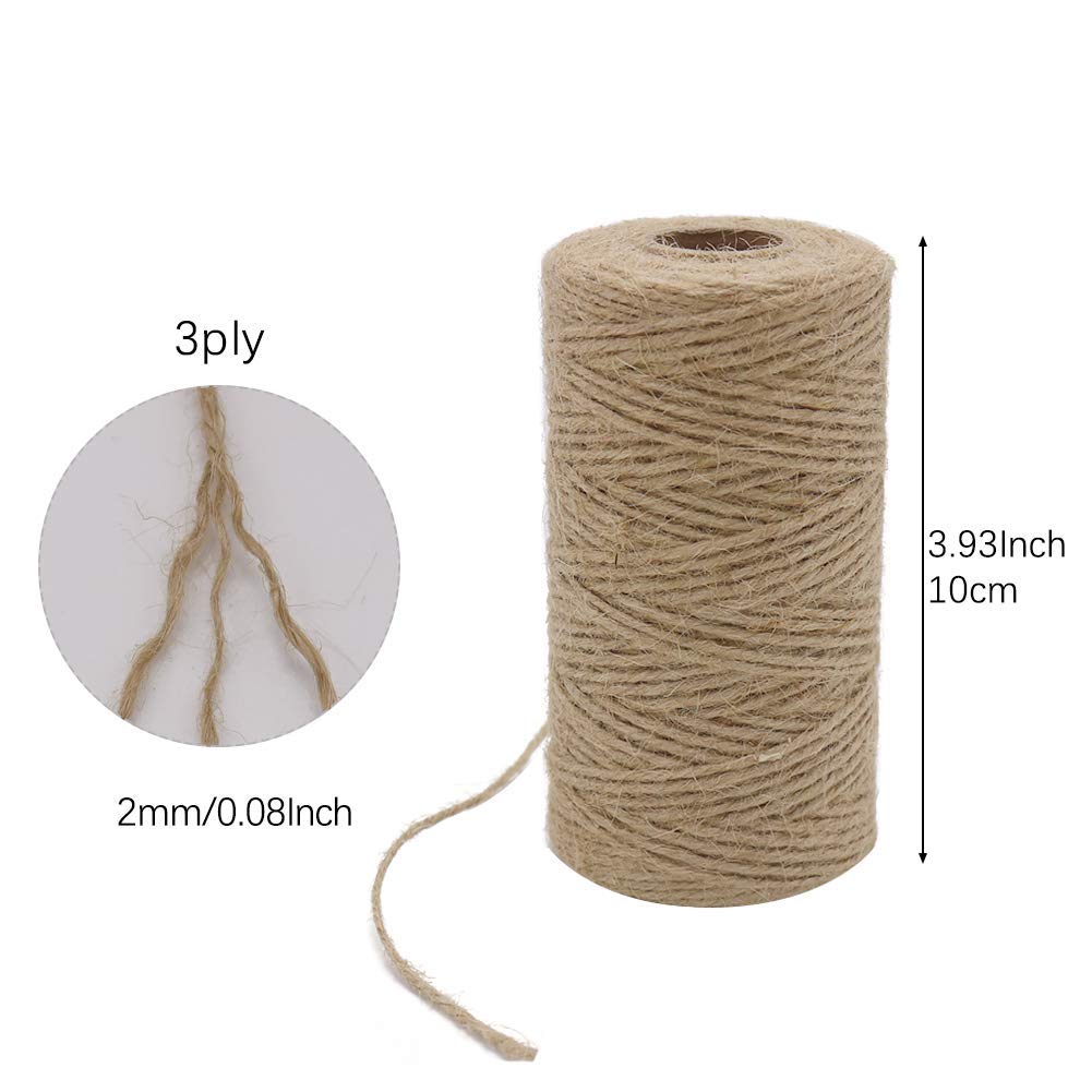 2Pcs X 333 Feet 2Mm 3Ply Jute  - Twine Jute Natural ulasan dan harga