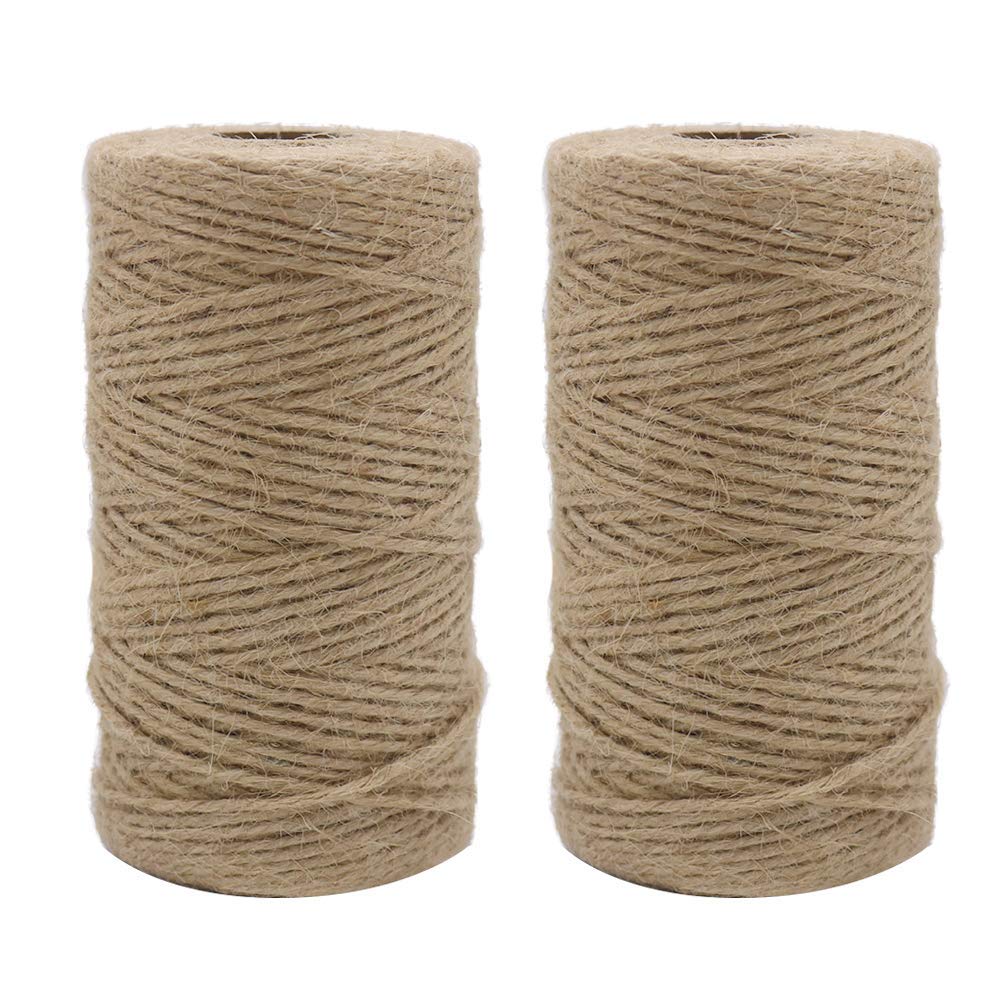 2Pcs X 333 Feet 2Mm 3Ply Jute  - Twine Jute Natural ulasan dan harga