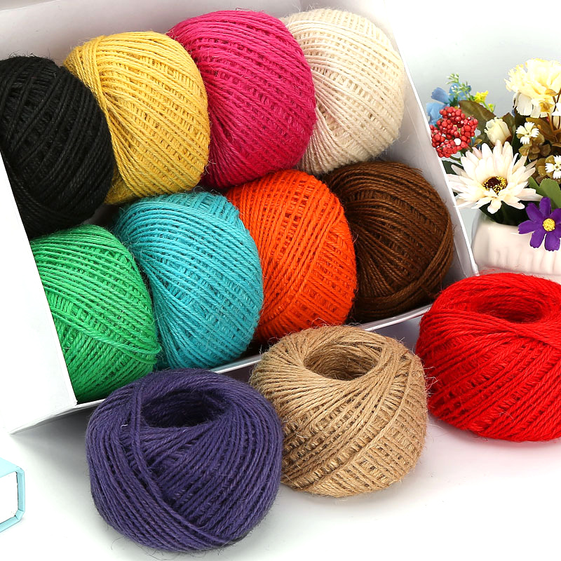 DIY Natural 2mm 50M/Roll Color - Twine Jute Natural ulasan dan harga