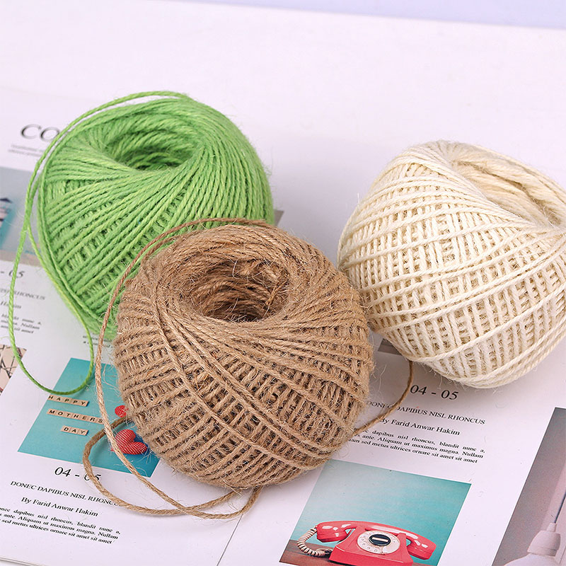 DIY Natural 2mm 50M/Roll Color - Twine Jute Natural ulasan dan harga
