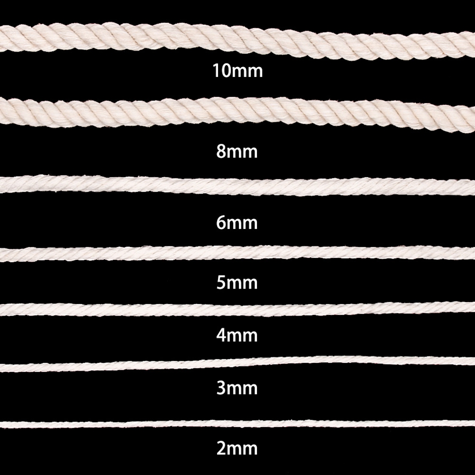 1mm-10mm 100% Cotton Macrame C - Twine Jute Natural ulasan dan harga