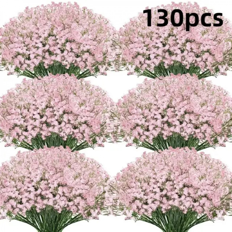 130-Stem Pink Gypsophila Artif - Baby Breath Dried ulasan dan harga