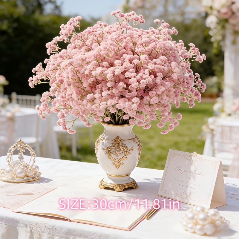 130-Stem Pink Gypsophila Artif - Baby Breath Dried ulasan dan harga